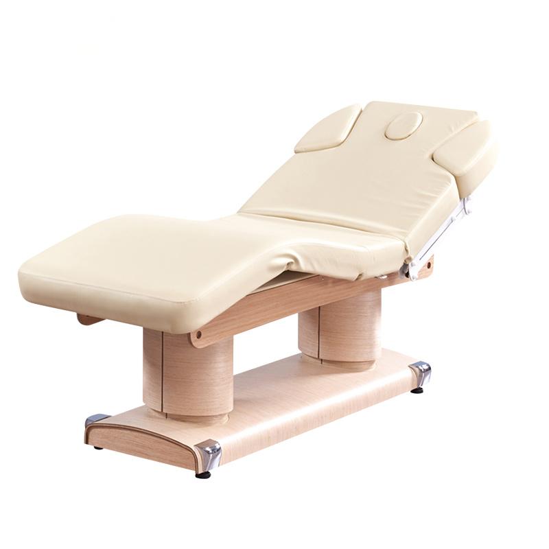 Wellness Spa And Massage - เตียงนวดไฟฟ้าฐานลายไม้สีตามสั่ง ยกได้ด้วยมอเตอร์ทรงพลัง สำหรับร้านสปาและร้านเสริมสวย