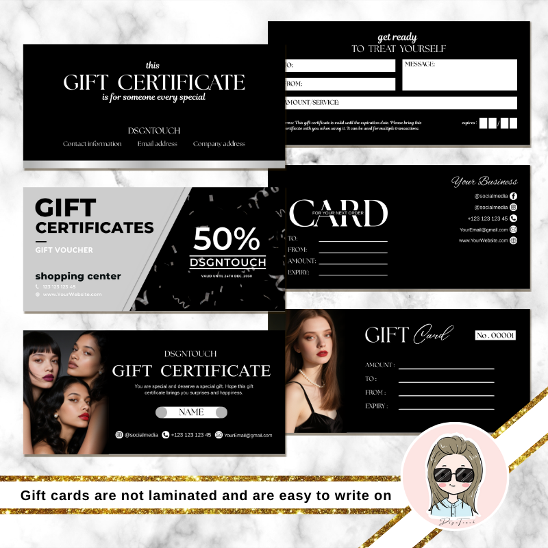 Spa Wellness Design - บัตรของขวัญสปาและสุขภาพ พิมพ์โลโก้เองได้ กระดาษ 300 แกรม บริการออกแบบฟรี