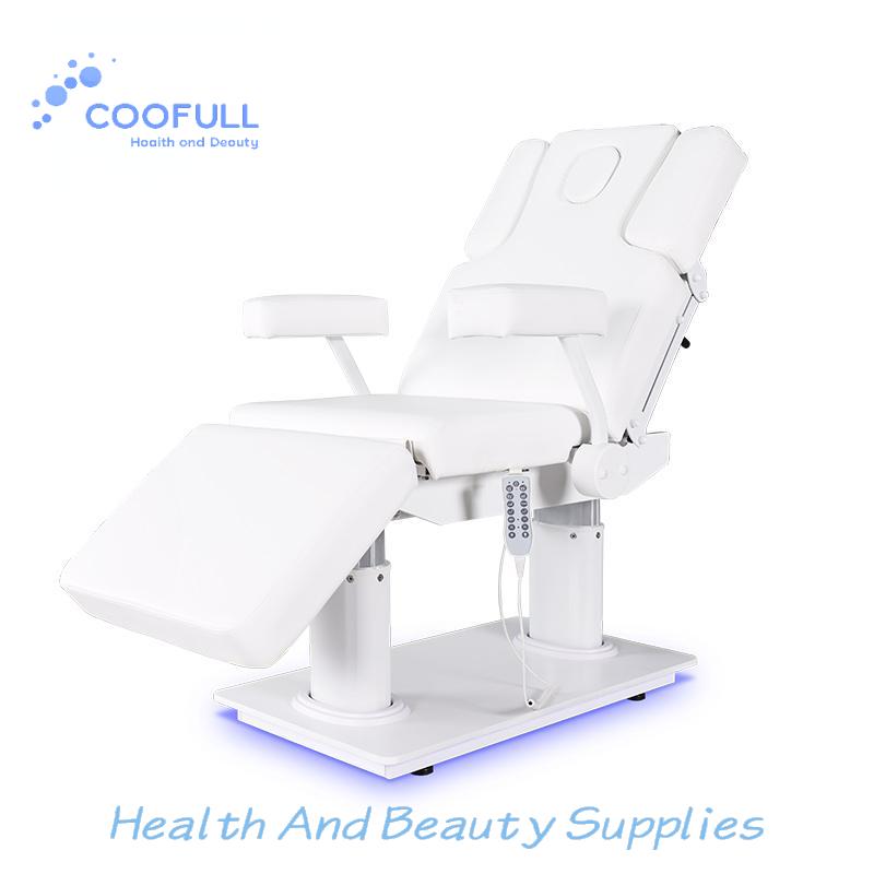 Wellness Spa And Massage - เตียงนวดปรับระดับไฟฟ้า Coofull สำหรับสปาและร้านเสริมสวย พร้อมโคมไฟ LED ปรับได้