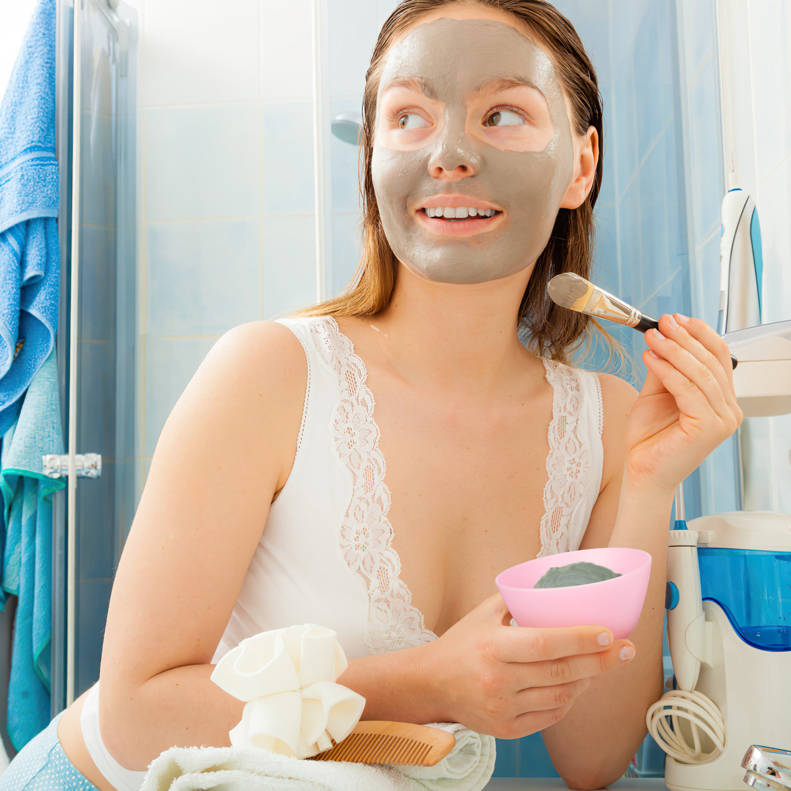 Face Mask Silicone - ชุดชามซิลิโคนคุณภาพสูง 3 ชิ้น สำหรับทำมาส์กหน้า DIY ทำความสะอาดง่าย