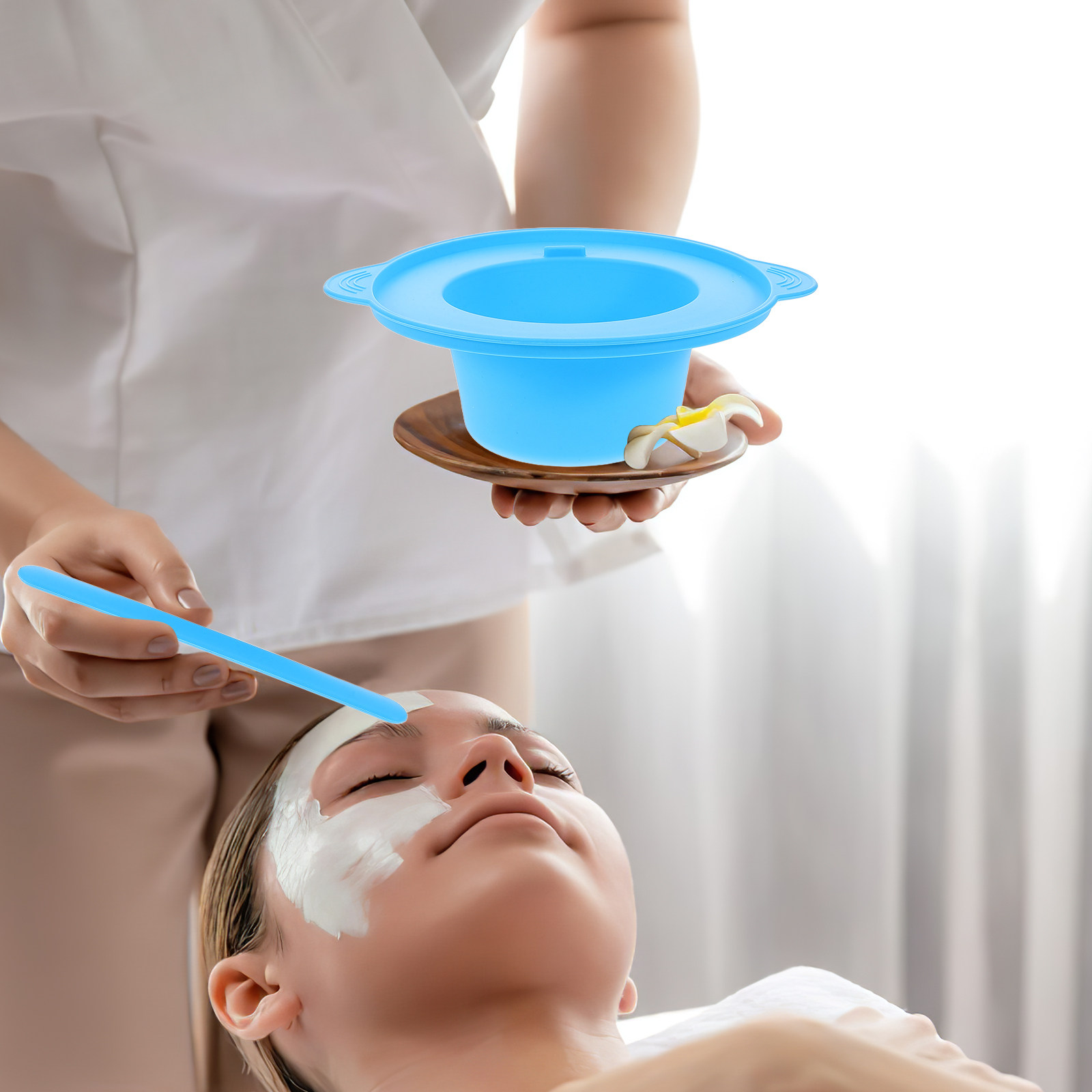 ชุดชามผสมมาส์กหน้าซิลิโคนขนาดใ - Face Mask Silicone บทวิจารณ์และราคา