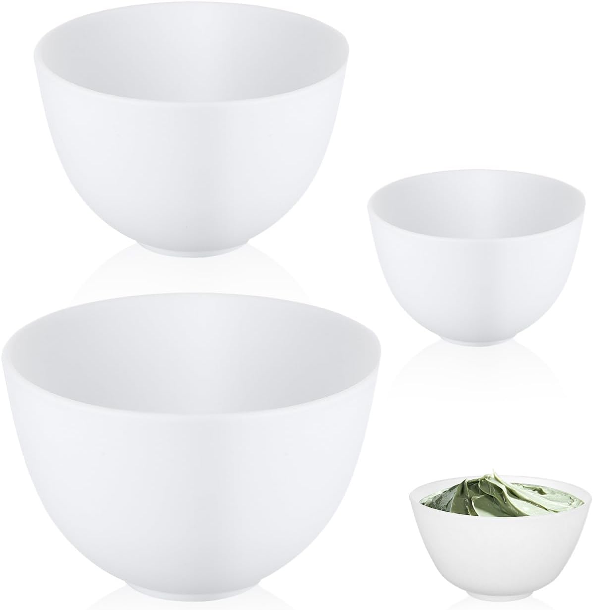 ชุดชามซิลิโคนสีขาว 3 ชิ้น/ชุด  - Face Mask Silicone บทวิจารณ์และราคา