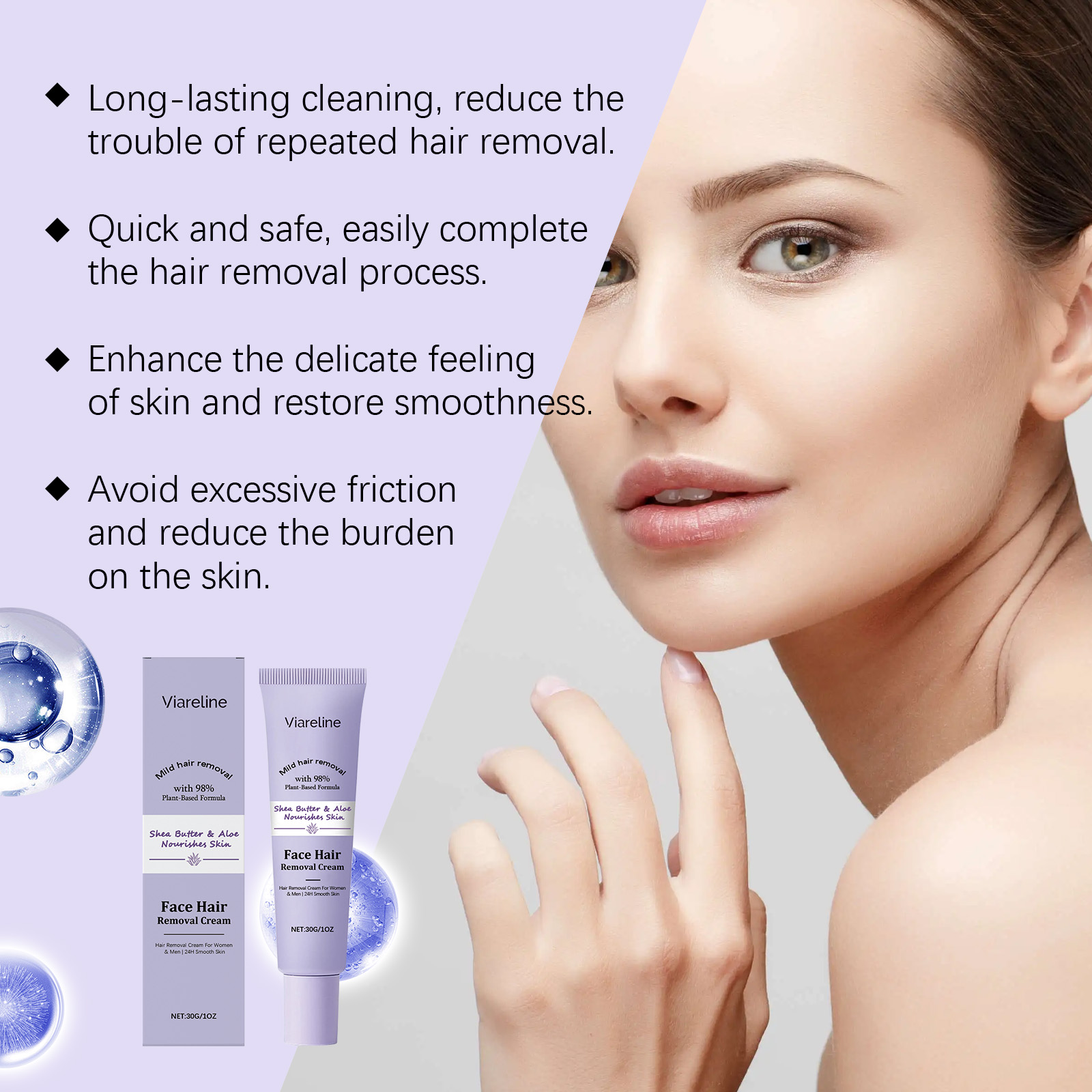 ครีมกำจัดขนบนใบหน้า ไม่เจ็บปวด - Hair Removal Cream บทวิจารณ์และราคา