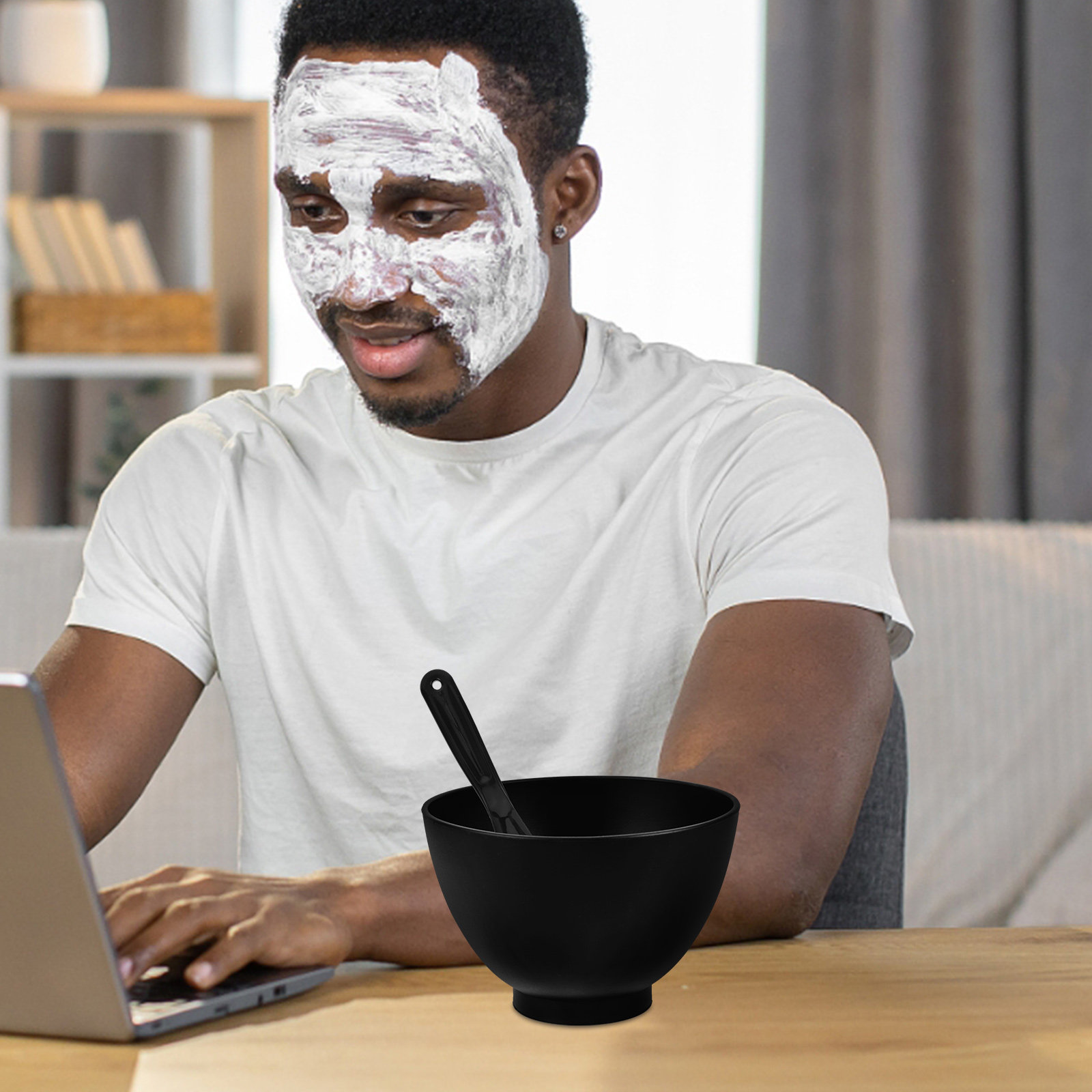ชุดชามผสมมาส์กหน้าซิลิโคน 1 ชุ - Face Mask Silicone บทวิจารณ์และราคา